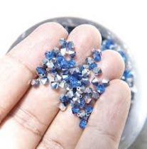 Toupie 5328 Capri Blue Comet Argent Light 4mm x50 Cristal Swarovski