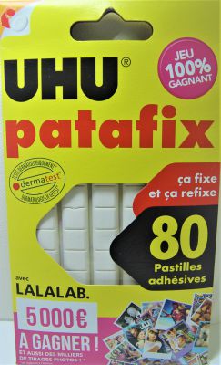 Patafix blanc - 68 pastilles adhésives réutilisables Uhu